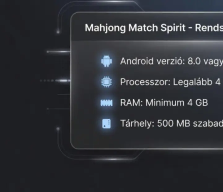 Rendszerkövetelményeket bemutató grafika a Mahjong Match Spirit számára különböző androidos készülékeken